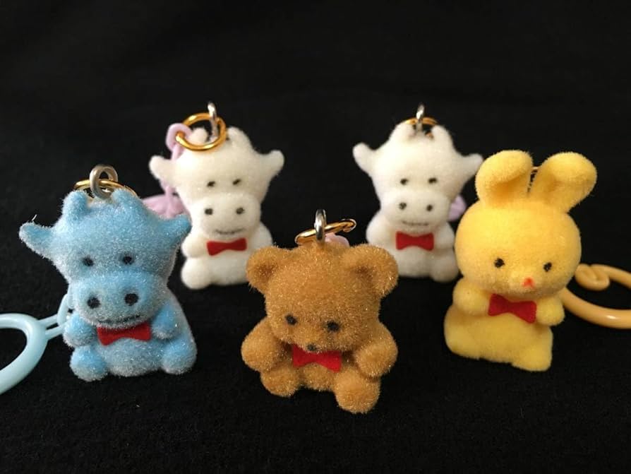 Amazon.co.jp: 動物 フロッキー マスコット キーホルダー 5点